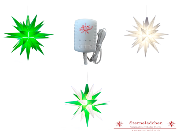 Sterne-Set A1e grün/weiß-grün/weiß